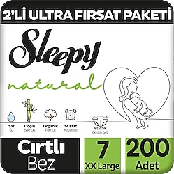 Sleepy Natural 7 Numara XX Large 200'lü Bebek Bezi