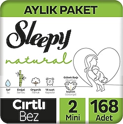 Sleepy Natural 2 Numara Mini 168'li Bebek Bezi