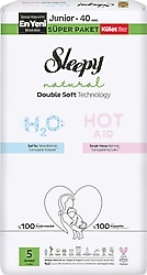 Sleepy Natural Double Soft 5 Numara Junior 40'lı Külot Bez