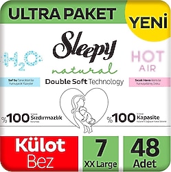 Sleepy Natural Double Soft 7 Numara XX Large 48'li Külot Bez