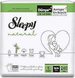 Sleepy Natural 5 Numara Junior 240'lı Bebek Bezi