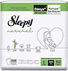Sleepy Natural 6 Numara X Large 192'li Bebek Bezi