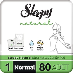 Sleepy Natural Ultra Hassas Normal Günlük Ped 80'li