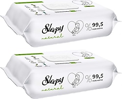 Sleepy Natural Yenidoğan 90 Yaprak 2'li Paket Islak Mendil