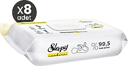 Sleepy Natural Yenidoğan Devam Havlusu 40 Yaprak 8'li Paket Islak Mendil