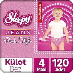 Sleepy Pink Jeans 4 Numara Maxi 120'li Külot Bez