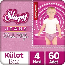 Sleepy Pink Jeans 4 Numara Maxi 60'lı Külot Bez