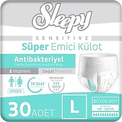 Sleepy Sensitive Süper Emici Külot Büyük Boy L 30'lu Hasta Bezi