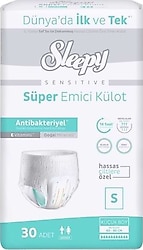 Sleepy Sensitive Süper Emici Külot Küçük Boy S 30'lu Hasta Bezi