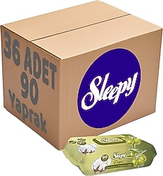 Sleepy Zeytinyağlı 90 Yaprak 36'lı Paket Islak Mendil