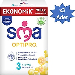 SMA Optipro 3 Probiyotik Devam Sütü 900 gr 3 Adet