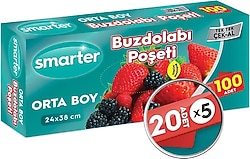 Smarter Orta Boy Buzdolabı Poşeti 5x20'li