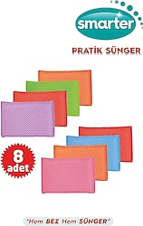 Smarter Pratik 8'li Bulaşık Süngeri