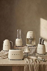 Smeg 50's Style Bella Casa Krem 6 Parça Elektronik Çeyiz Seti