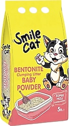 Smile Cat Bebek Pudrası Kokulu 5 lt Bentonit Kedi Kumu
