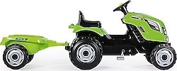 Smoby 710111 Farmer XL Max Yeşil Pedallı Römorklu Traktör