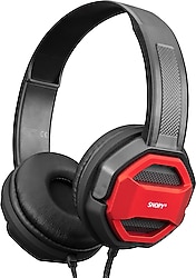 Snopy Bonny SN-101 Kırmızı Kablolu Kulak Üstü Kulaklık
