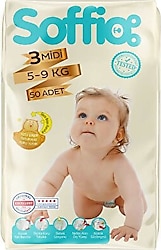 Soffio 3 Numara Midi 50'li Bebek Bezi