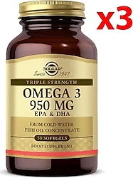 Solgar Omega 3 950 mg 50 Kapsül 3'lü