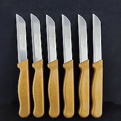 Solingen Tırtıklı Simli Gold 6'lı Meyve Bıçağı