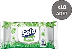 Solo Bahar Tazeliği 90 Yaprak 18'li Paket Islak Mendil