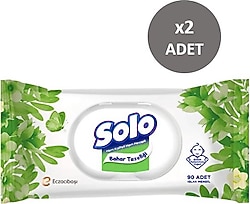 Solo Bahar Tazeliği 90 Yaprak 2'li Paket Islak Mendil