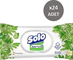 Solo Bahar Tazeliği 90 Yaprak 24'lü Paket Islak Mendil