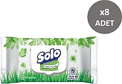 Solo Bahar Tazeliği 90 Yaprak 8'li Paket Islak Mendil