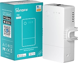 Sonoff TH R3 Origin 20 Ah Akıllı Sıcaklık Ve Nem Takip Rölesi