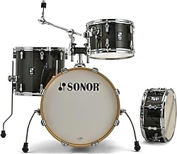 Sonor AQX Jazz 4 Parça Black Midnight Sparkle Akustik Davul Seti