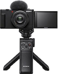 【超美品】sonyソニー ZV-1F(ブラック)&GP-VPT2BT（ブラック） Sony ZV-1F Dijital Vlog Fotoğraf Makinesi + GP-VPT2BT Çekim Kolu