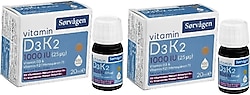 Sorvagen Vitamin D3K2 1000 IU 20 ml 2 Adet