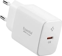 Spigen EE201 20 W Type-C Beyaz Hızlı Şarj Adaptörü