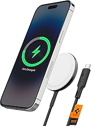 Spigen MagFit ACH05429 MagSafe Kablosuz Şarj Aleti