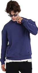 Sportive Ault 25KE1009 Bisiklet Yaka Erkek Oversize Sweatshirt
