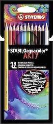 Stabilo Aquacolor Arty 12'li Sulandırılabilir Kuru Boya Seti