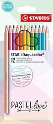 Stabilo Aquacolor Pastellove 12'li Kuru Boya Kalem Seti