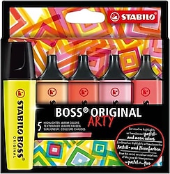 Stabilo Boss Arty Sıcak Renkler 5'li Fosforlu Kalem Seti