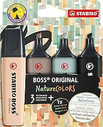 Stabilo Boss Nature Colors 51001582 4'lü Fosforlu Kalem Seti