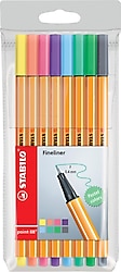 Stabilo Point 88 Pastel 8'li Keçeli Kalem Seti