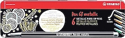 Stabilo Pen 68 Metalik 6'lı Keçeli Kalem Seti
