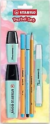 Stabilo Tek Renk Pastel Mavi 6'lı Kalem Seti
