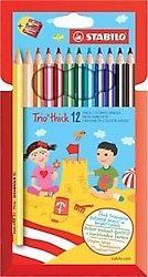 Stabilo Trio Thick Kalemtıraşlı 12'li Kuru Boya Seti