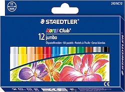 Staedtler Noris Clup Jumbo 12 Renk Yağlı Pastel Boya