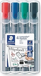 Staedtler Lumocolor Flipchart 4 Renk Kesik Uçlu Markör Kalemi