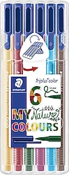 Staedtler Triplus Color Naturel 1.0 mm 6'lı Keçeli Kalem Seti