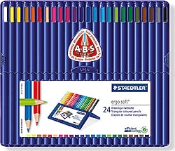 Staedtler Ergosoft 24'lü Üçgen Kuru Boya Seti