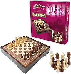 Star 1050439 Vip Ceviz Küçük Boy Satranç Takımı