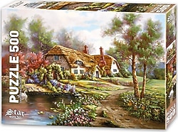 Star Havuzlu Bahçe 500 Parça Puzzle