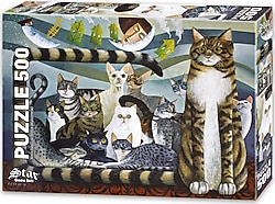 Star Kedi Ailesi 500 Parça Puzzle